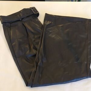 LOFT Black Faux Leather Pants